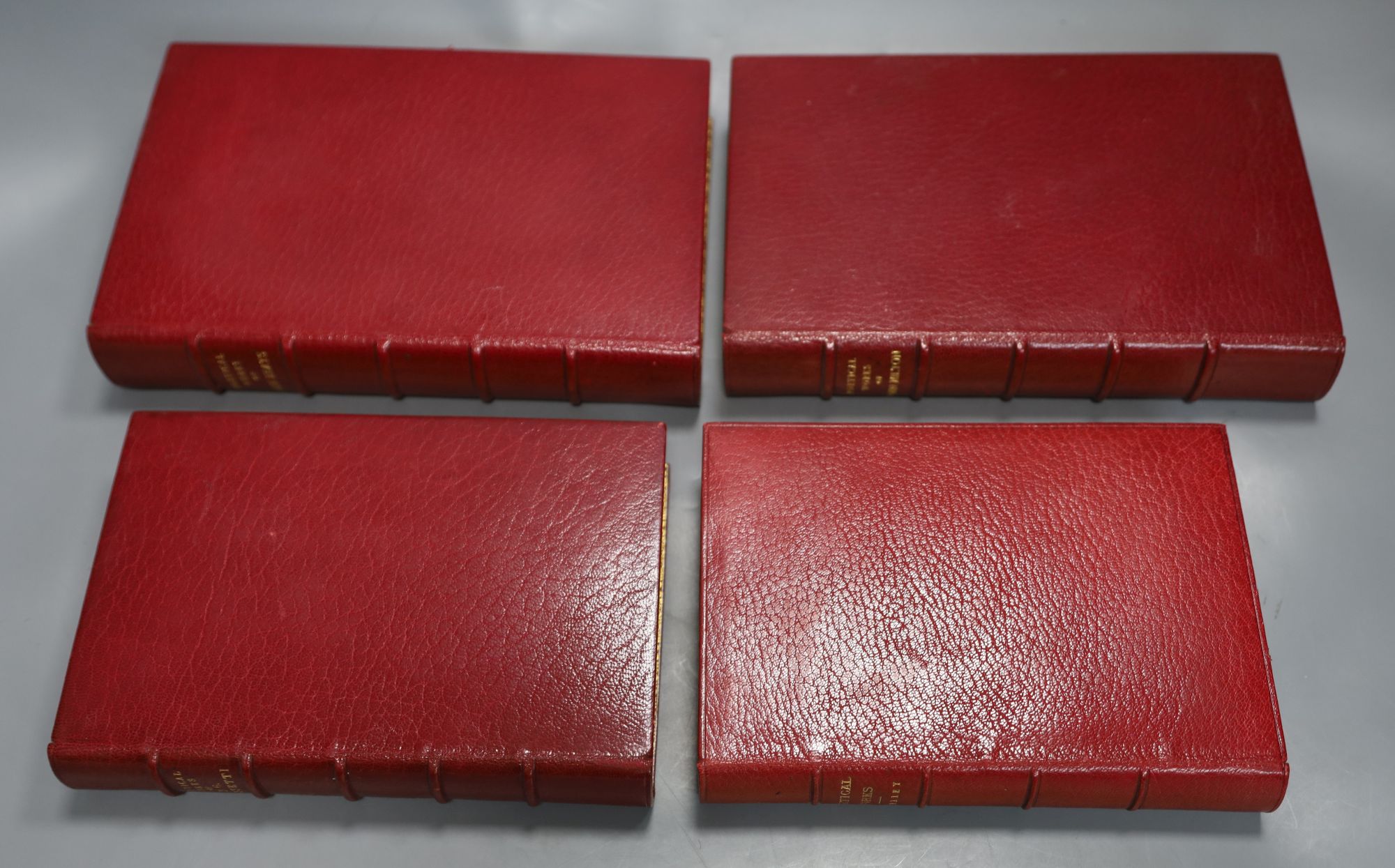 Fine bindings - Keats, John - Works, 8vo, Oxford 1906; Rosetti, Dante Gabriel - Works, 8vo., London 1907; Milton, John - Works, 8vo,